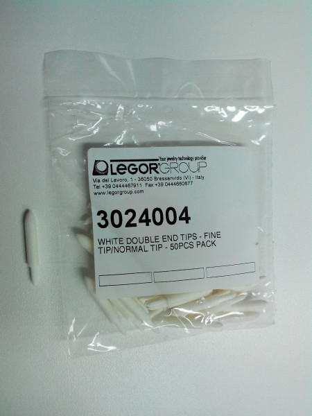 3024004 Ponta Dupla Feltro Branco para PENPLAT – Pack 50